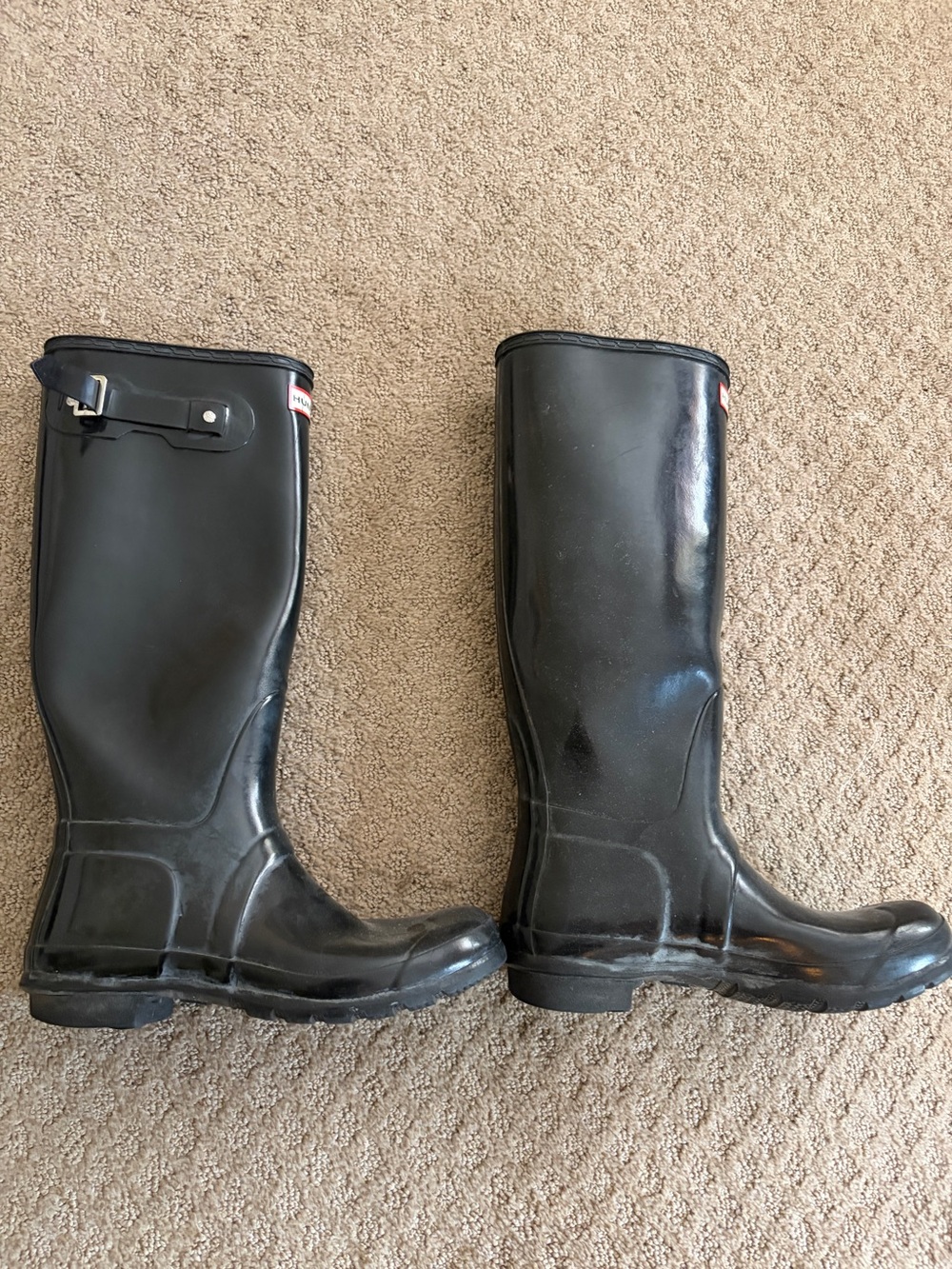 Tall Hunter Boots - Women’s Size 9 - Dark Gray/Blue